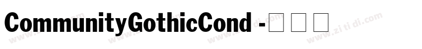 CommunityGothicCond 字体转换
